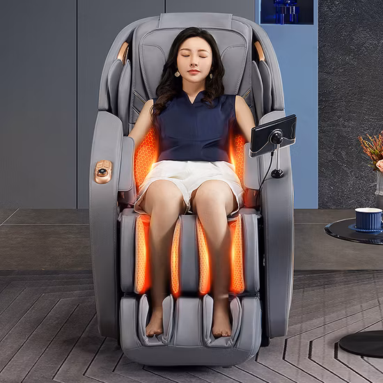 Etiqueta personalizada OEM Atacado Luxo Elétrico Automático Luxo Ghe Massagem Família Cuidados de Saúde Cadeira de Massagem 3D Gravidade Zero 4D