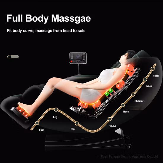 Amazon Hot Sellings Fauteuils Massagem 4D Zero Gravity Luxo Shiatsu Massageador para cadeira de massagem elétrica reclinável de corpo inteiro 3D
